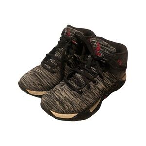 Boys sneakers. Gray and black